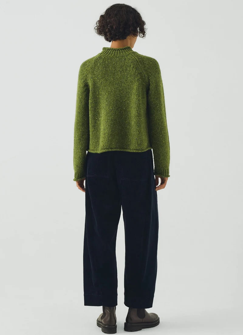 Toast Orla Donegal Wool Sweater Willow Green