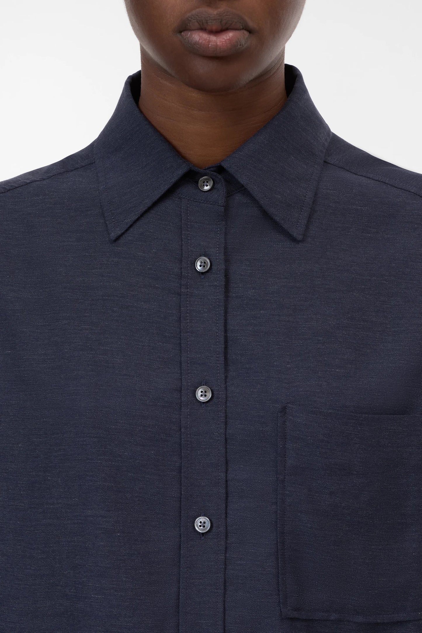 Closed Oversized Shirt in a Cotton Blend Smokey Blue