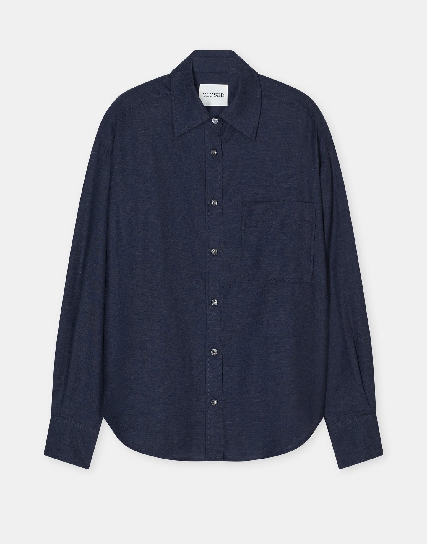 Closed Oversized Shirt in a Cotton Blend Smokey Blue