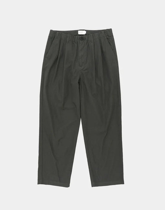 Still By Hand Dyed Twill Pants Dark Olive
