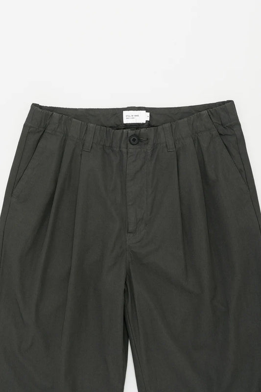 Still By Hand Dyed Twill Pants Dark Olive