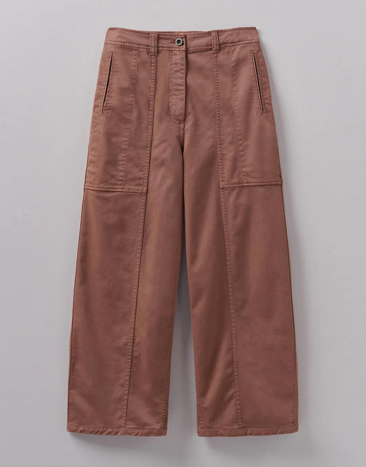 Toast Panelled Cotton Twill Trousers Dusty Pink