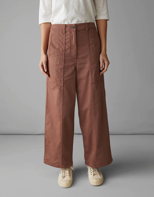 Toast Panelled Cotton Twill Trousers Dusty Pink