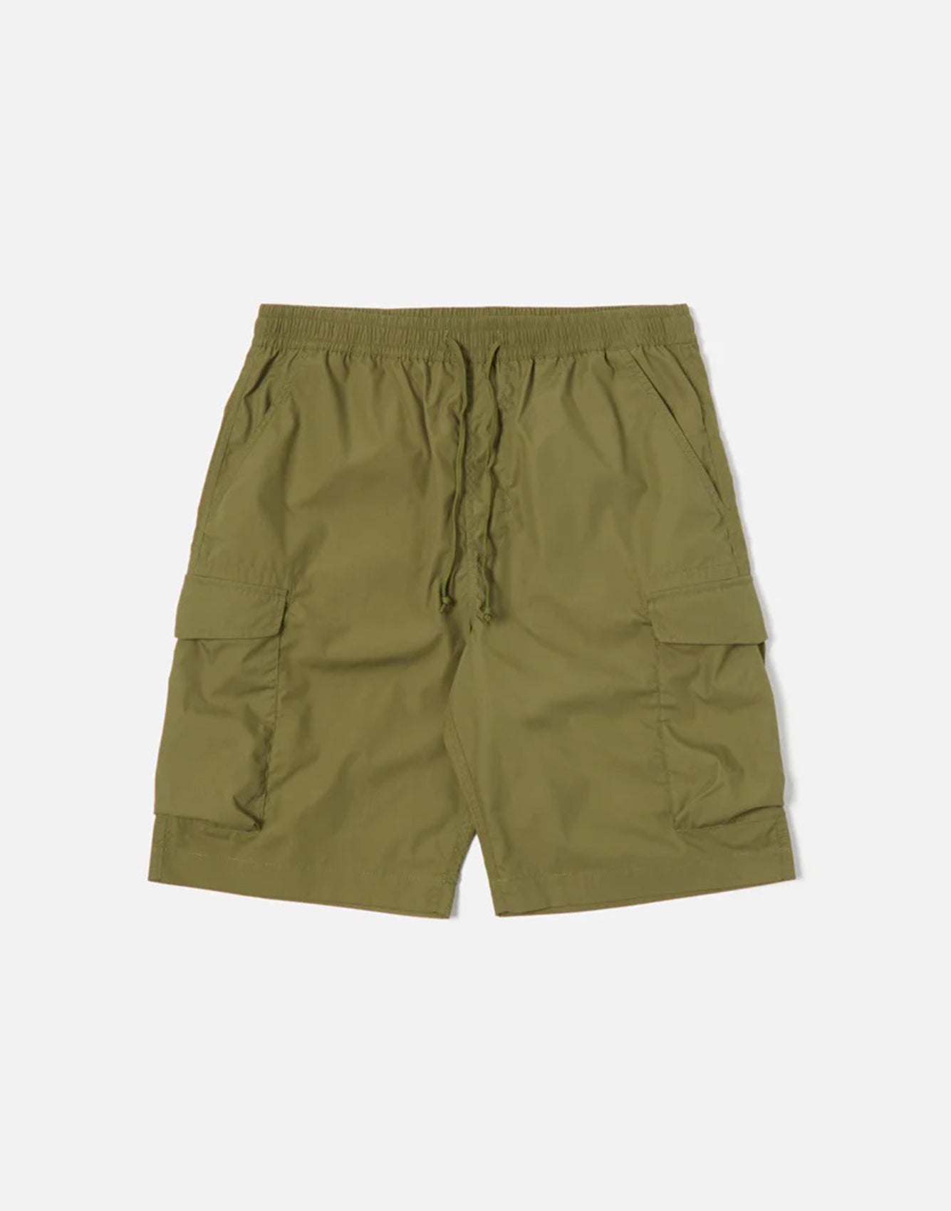 Universal Works Parachute Short In Olive Recycled Poly Tech