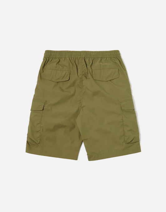 Universal Works Parachute Short In Olive Recycled Poly Tech