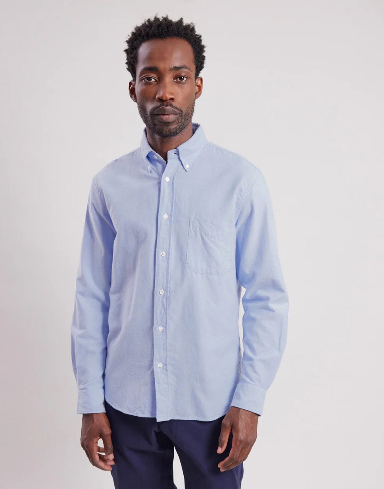 Hartford Pitt Sky Blue Oxford Shirt