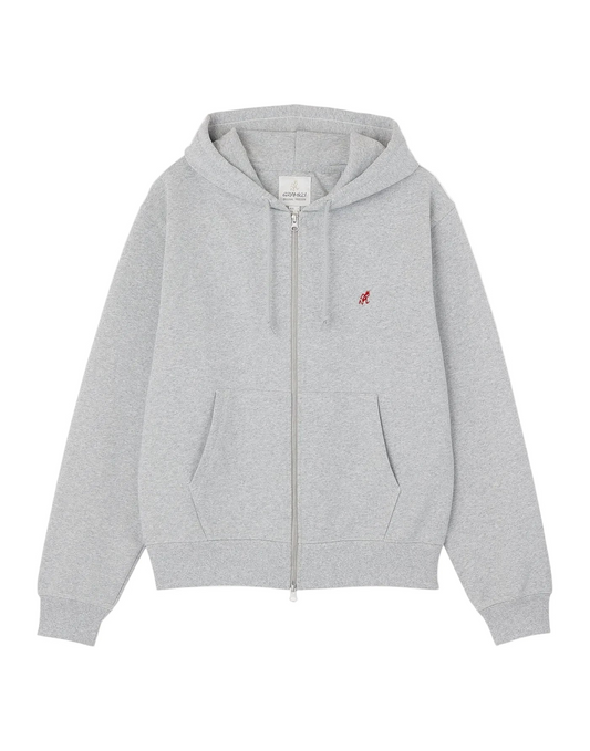 Gramicci One Point Zip Hooded Sweatshirt Grey Heather