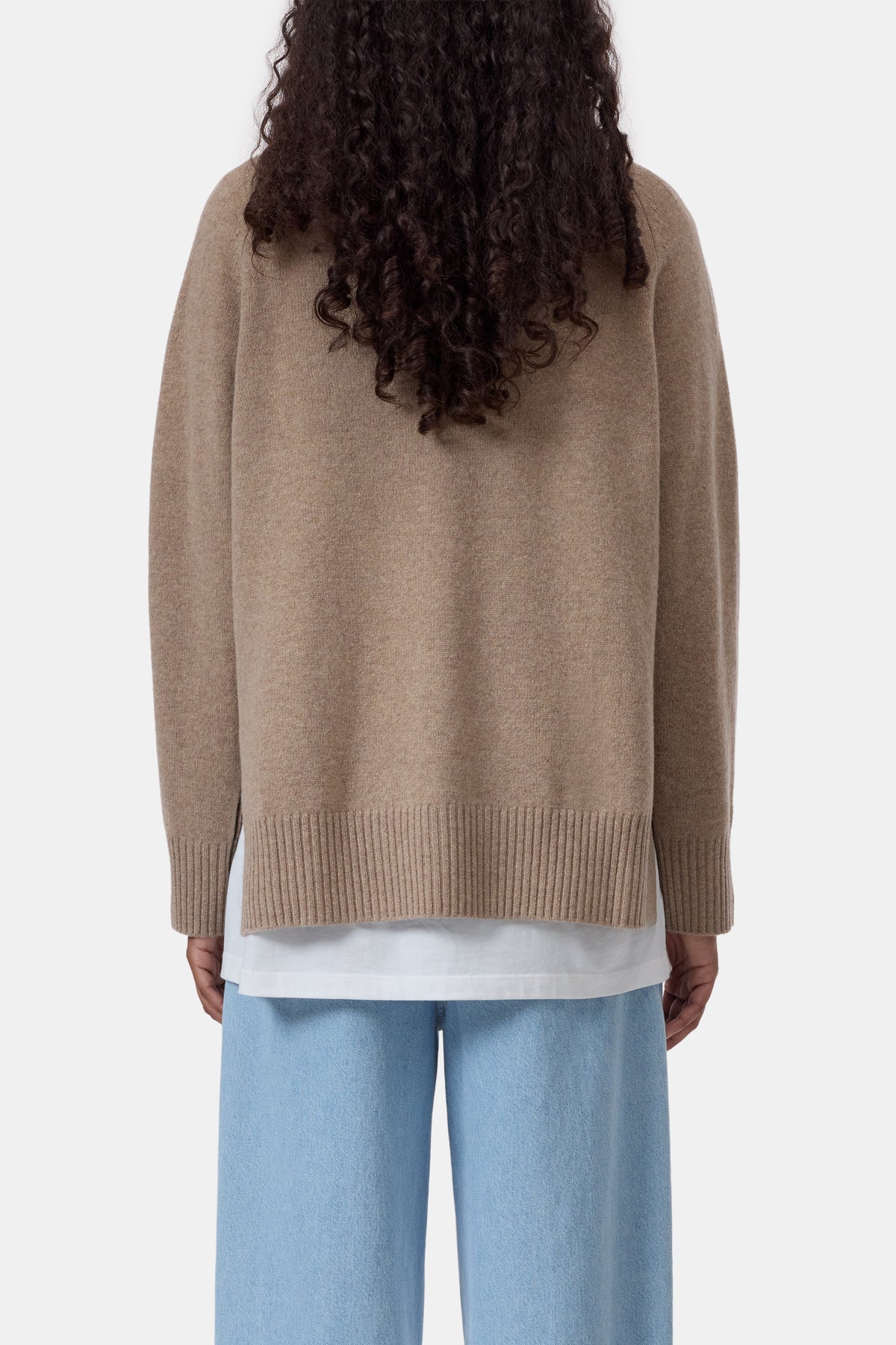 Closed Pure Wool Crewneck Knit Hazel Beige