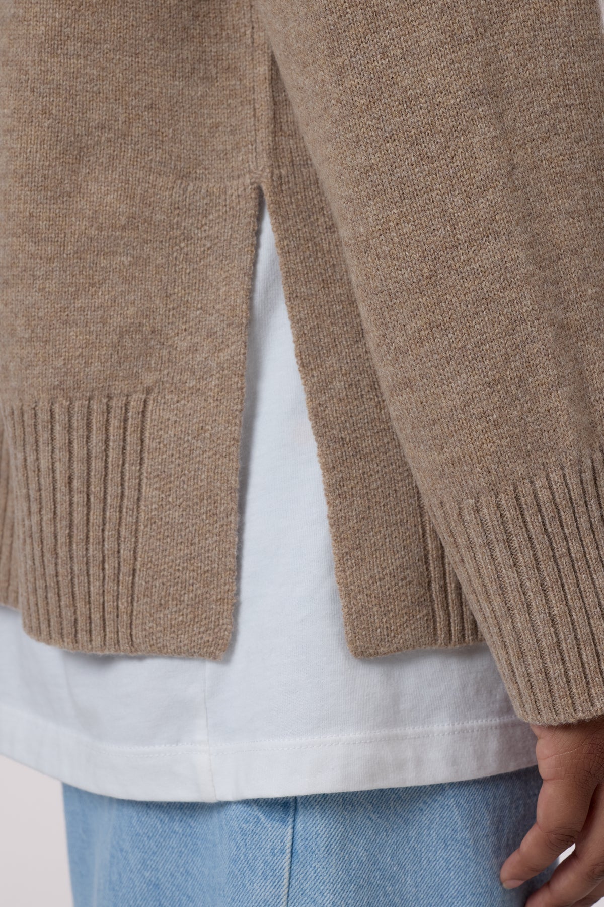 Closed Pure Wool Crewneck Knit Hazel Beige