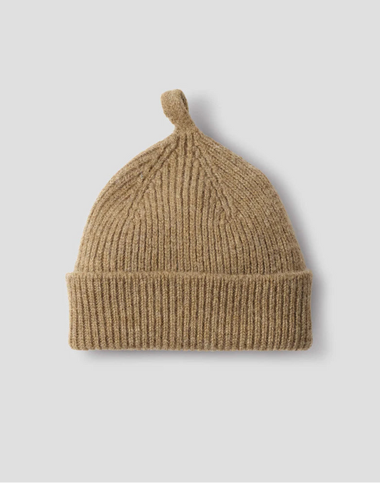 MHL. Simple Ribbed Beanie British Wool Olive