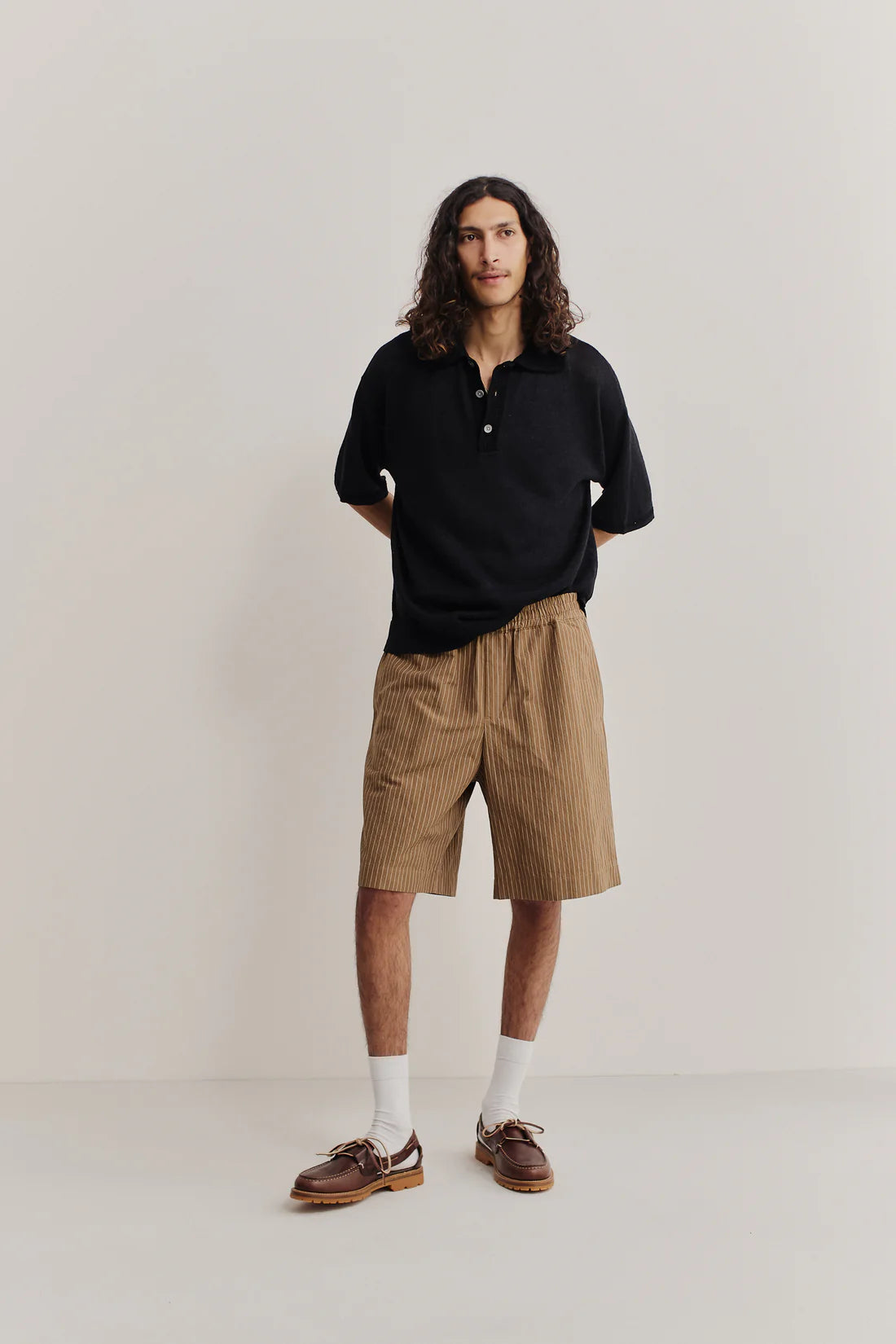 A Kind Of Guise Saleh Shorts Earth Stripe