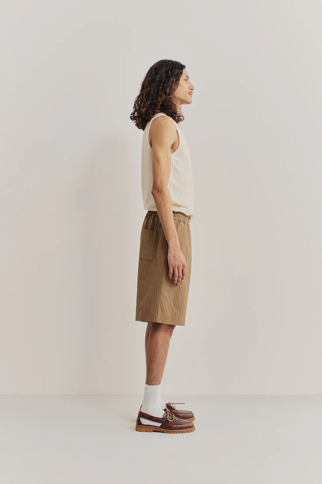 A Kind Of Guise Saleh Shorts Earth Stripe