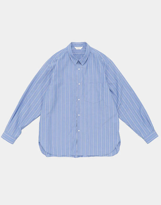 Still By Hand Regular Shirt Blue Stripe