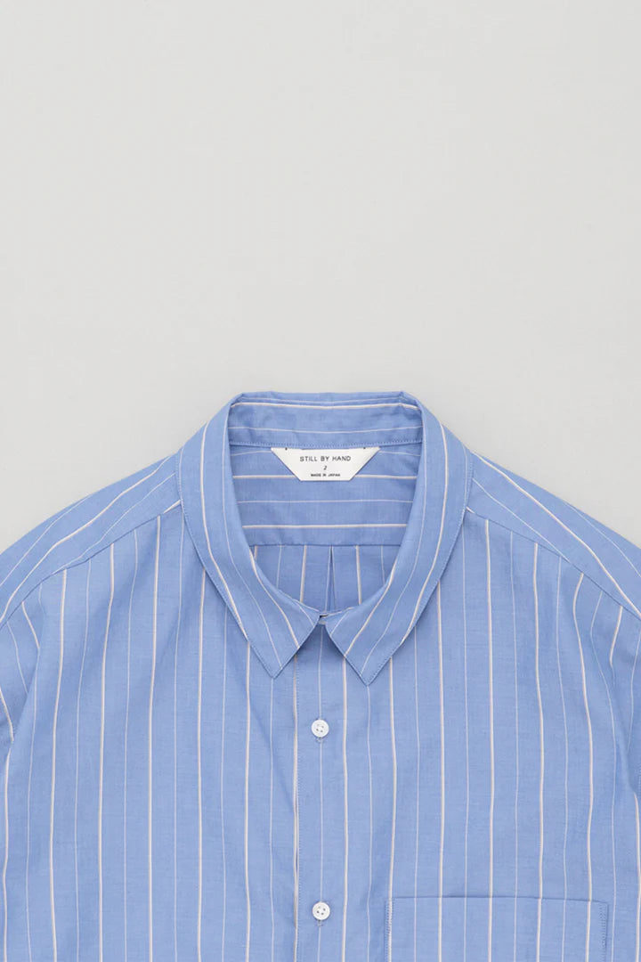 Still By Hand Regular Shirt Blue Stripe