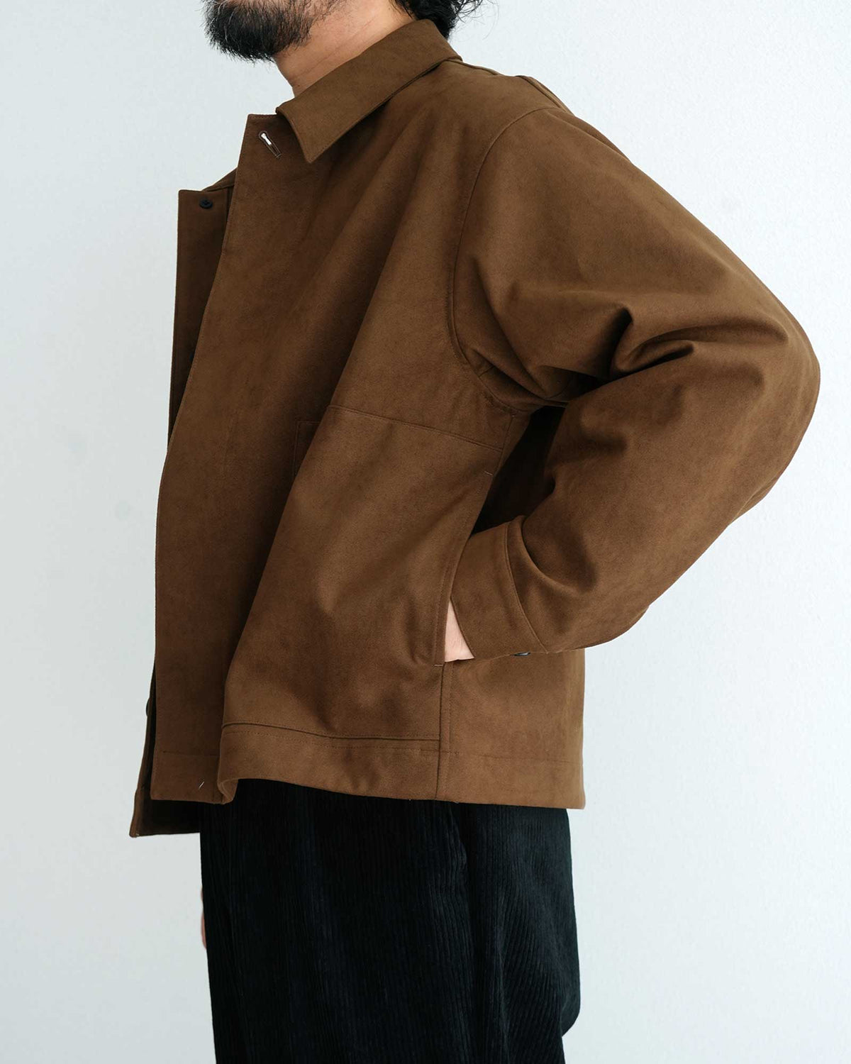 Still By Hand Faux Suede Brown Jacket