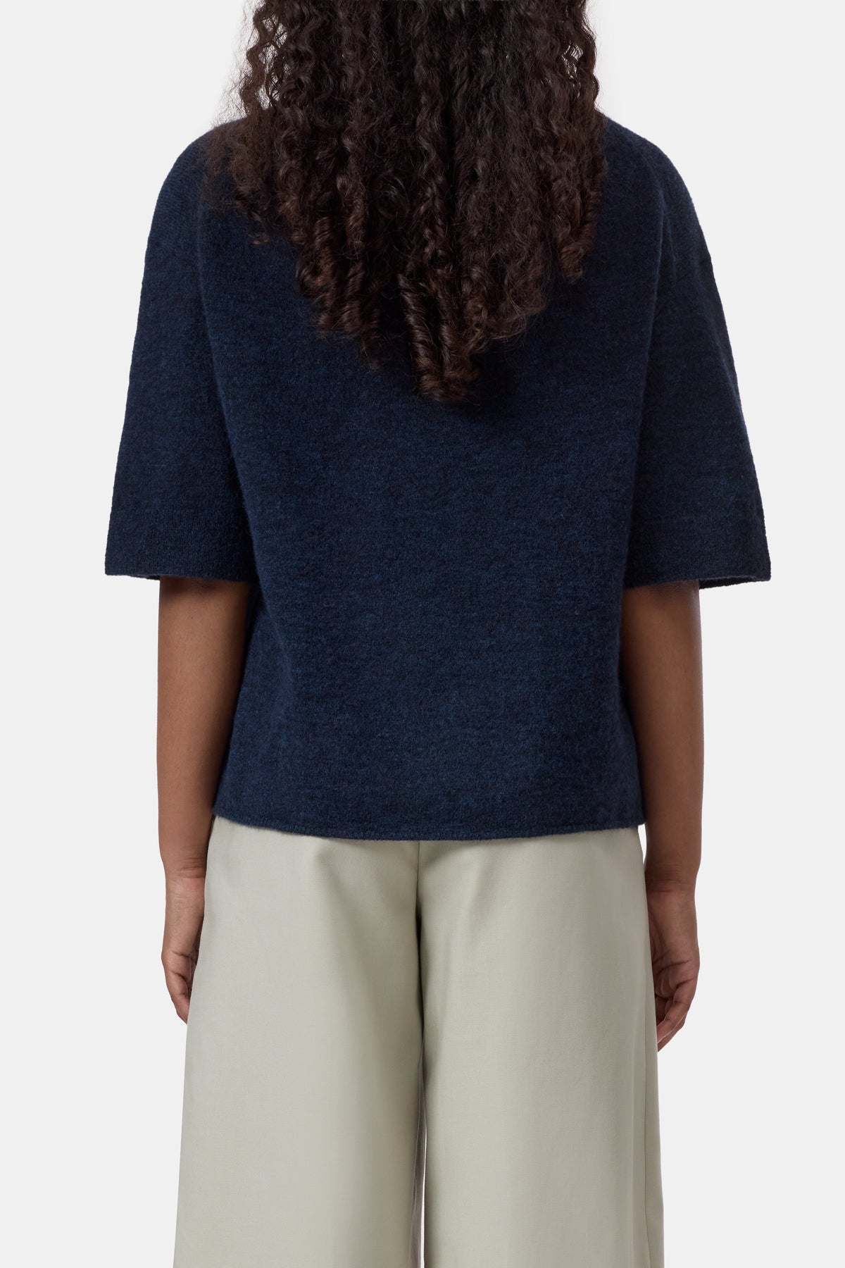 Closed Short-Sleeved Jumper Dark Night