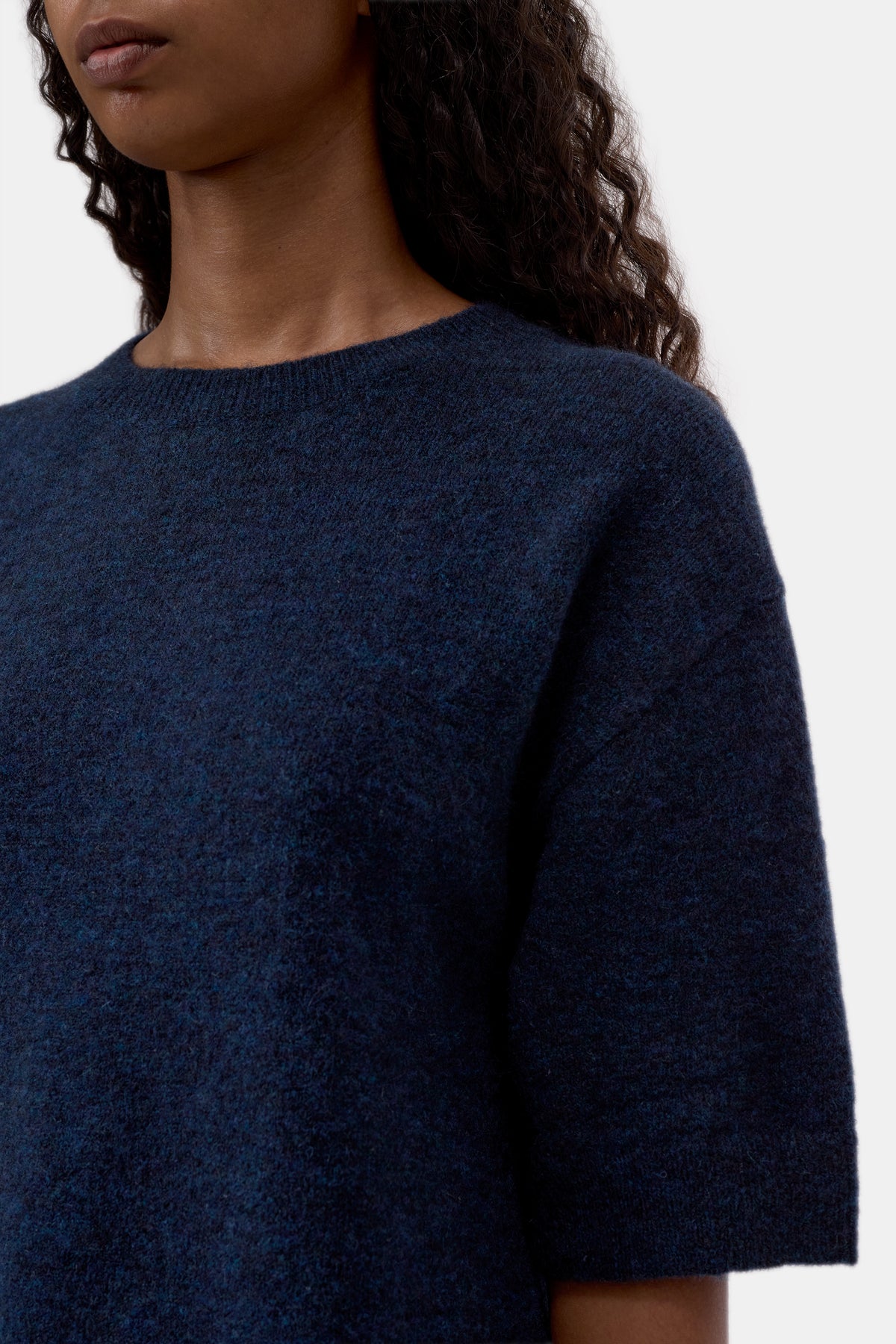 Closed Short-Sleeved Jumper Dark Night