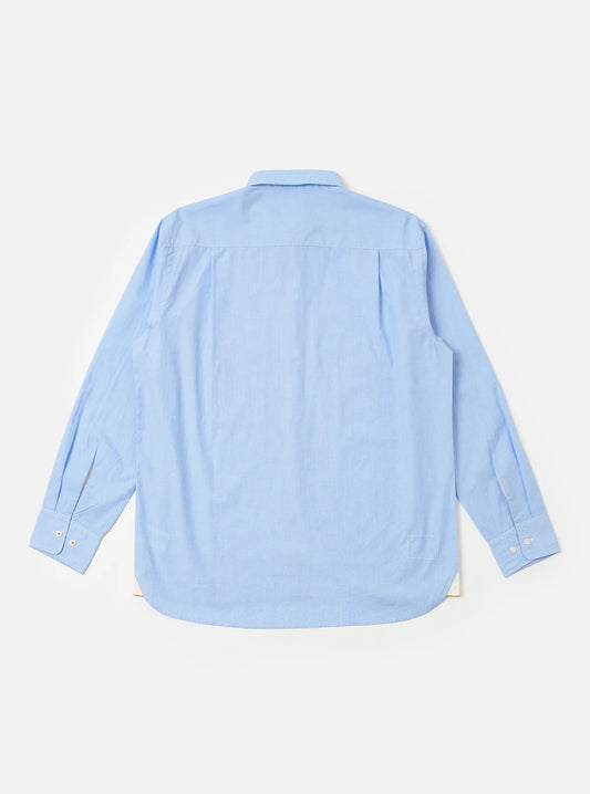 Universal Works Fil A Fil Square Pocket Shirt Sky