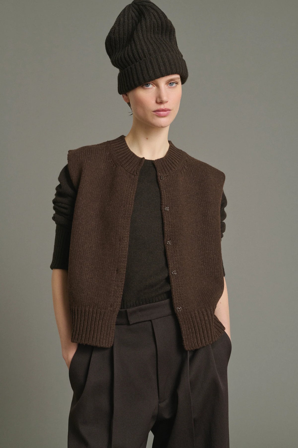 Soeur Kalyanee Sleeveless Waistcoat Hook Closure