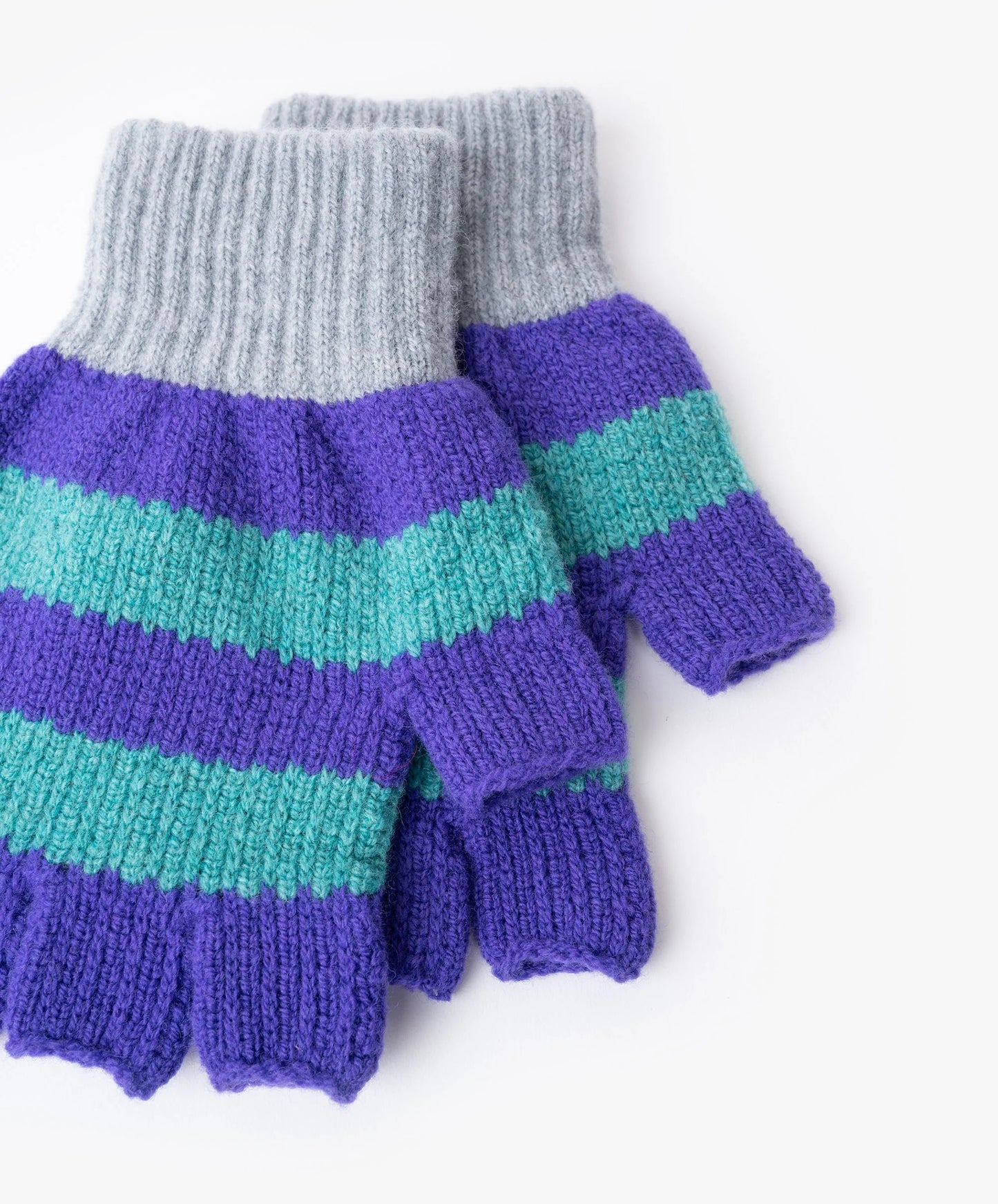 Howlin' Striped No Fingers Gloves - Mint