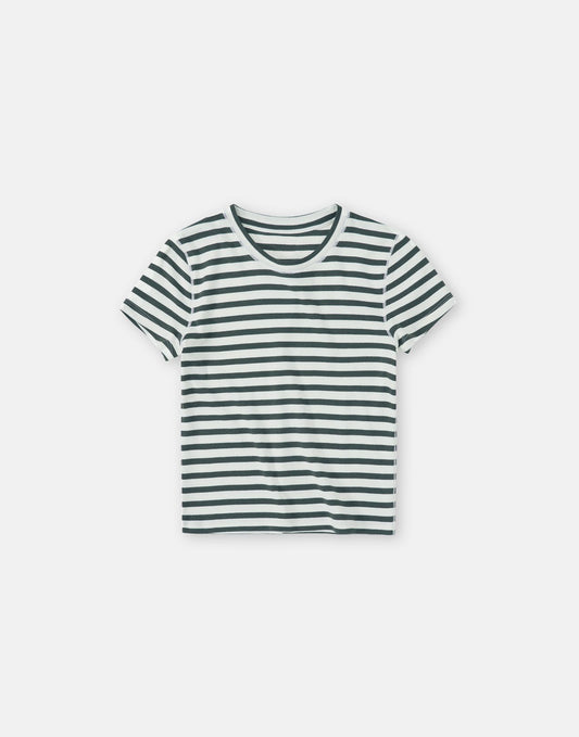 Closed Striped T-shirt Green Weed
