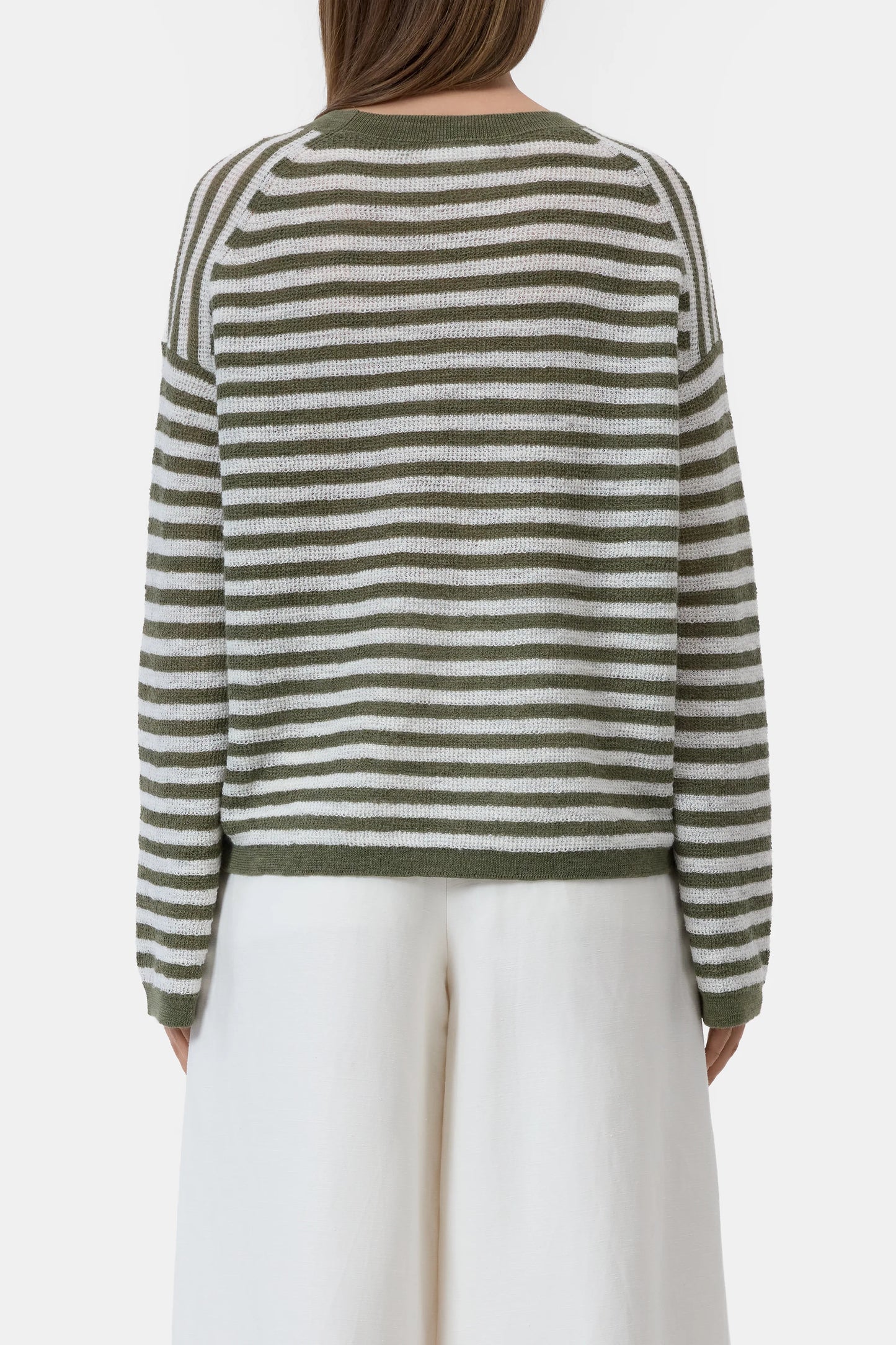 Closed Striped Jumper Hunter Green