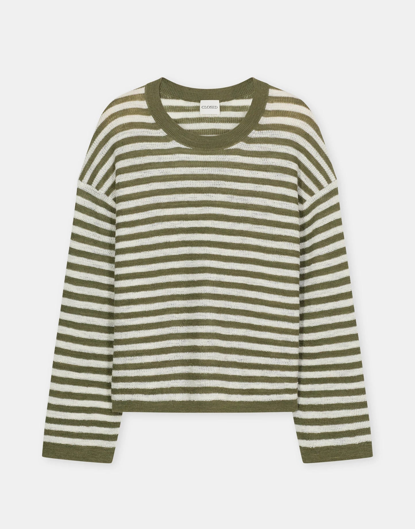 Closed Striped Jumper Hunter Green