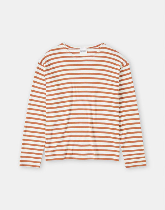 Closed Striped Longsleeve Ferro Brown