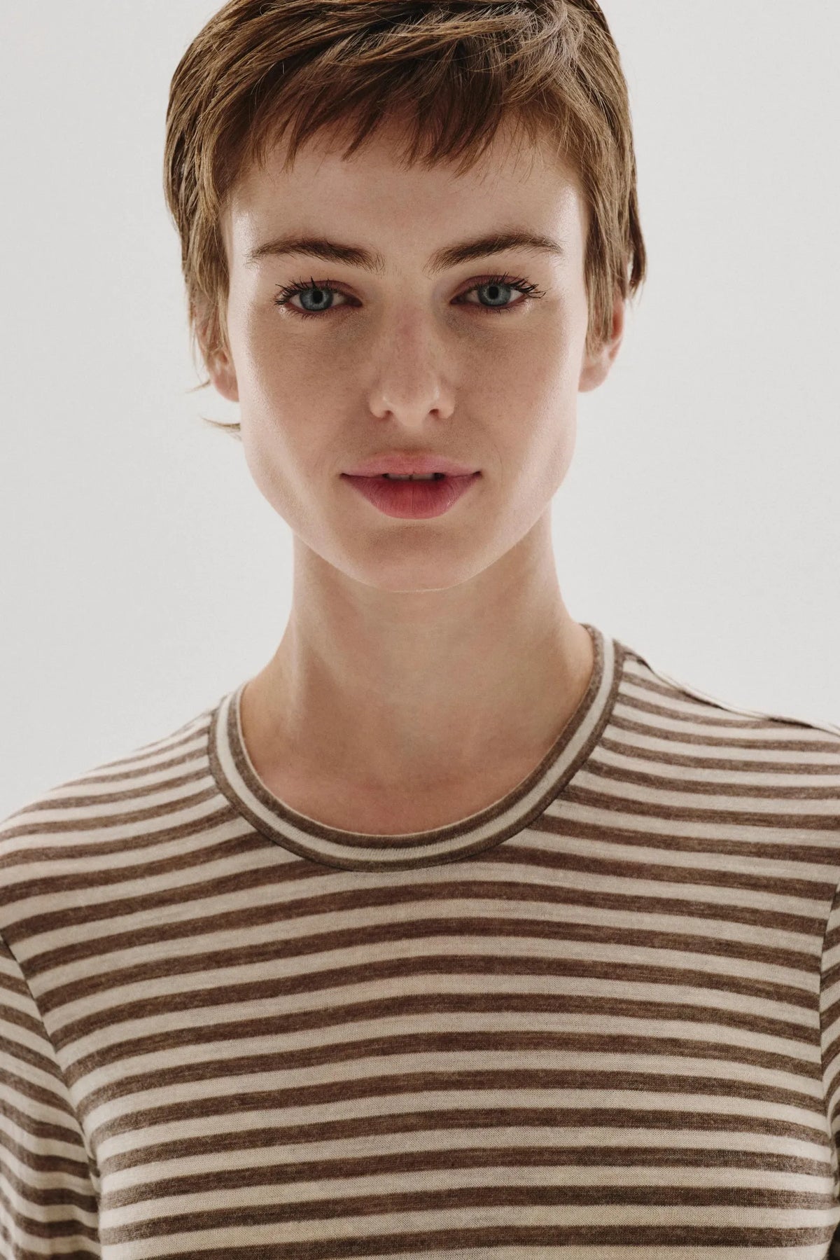 Pomandere Striped Wool Jersey T-shirt
