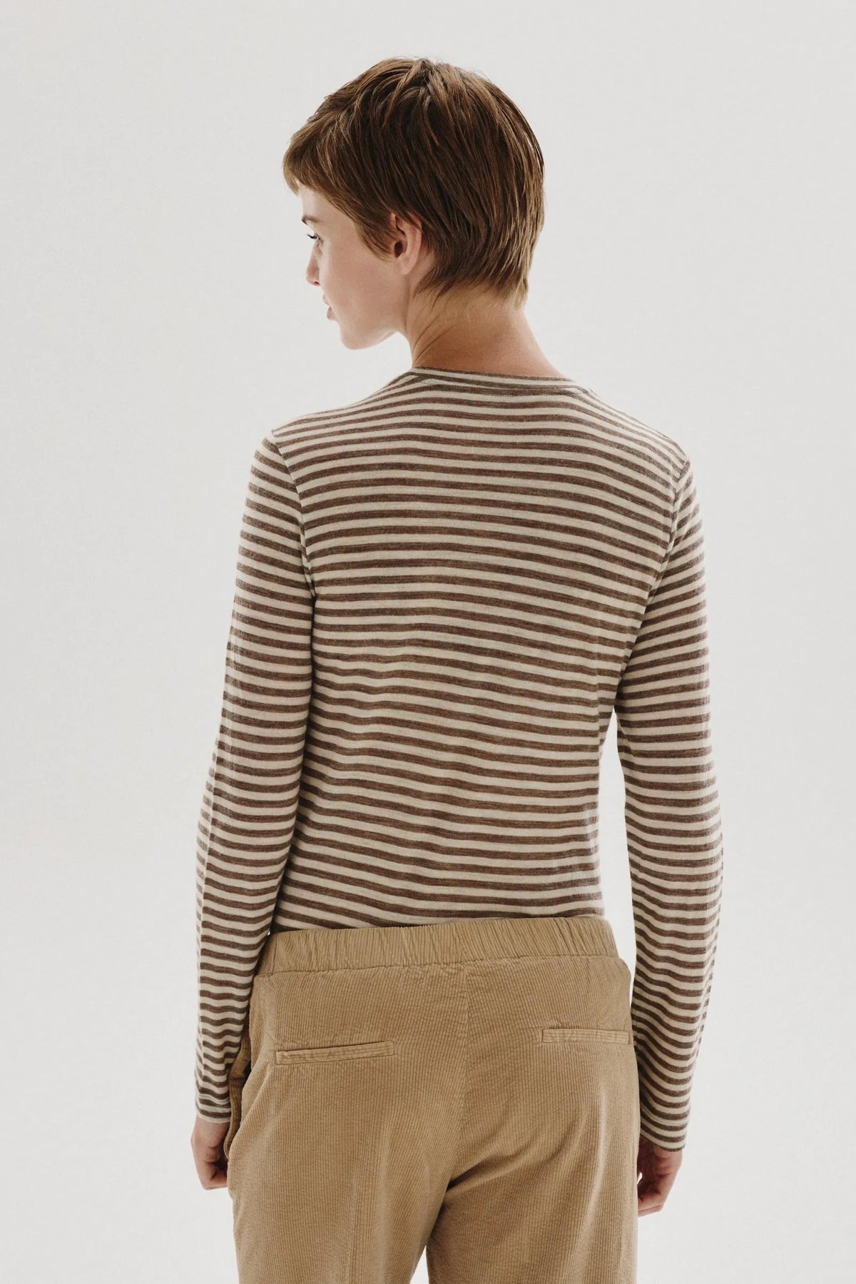 Pomandere Striped Wool Jersey T-shirt