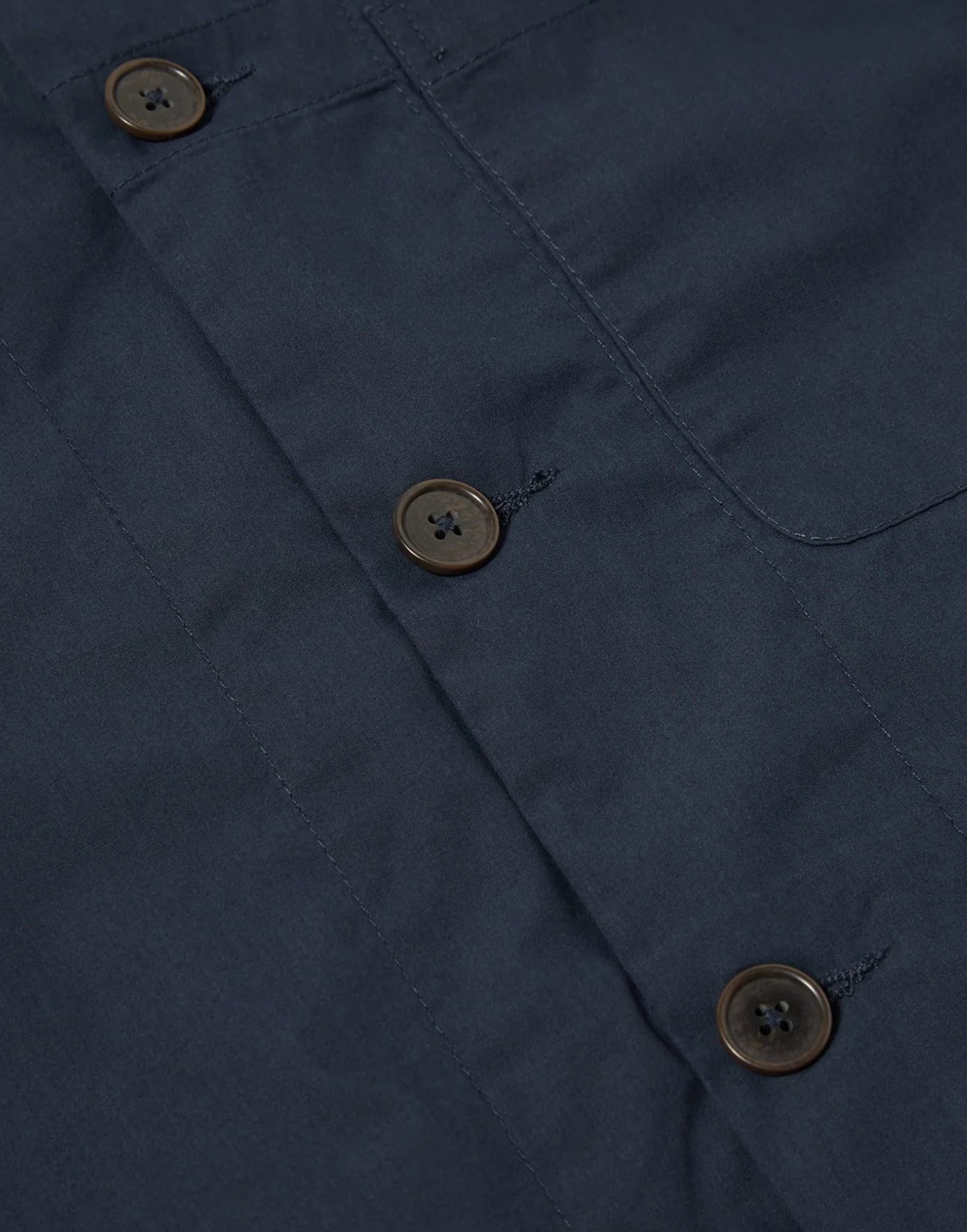 Universal Works Tech Overshirt In Navy Recycled Poly Tech