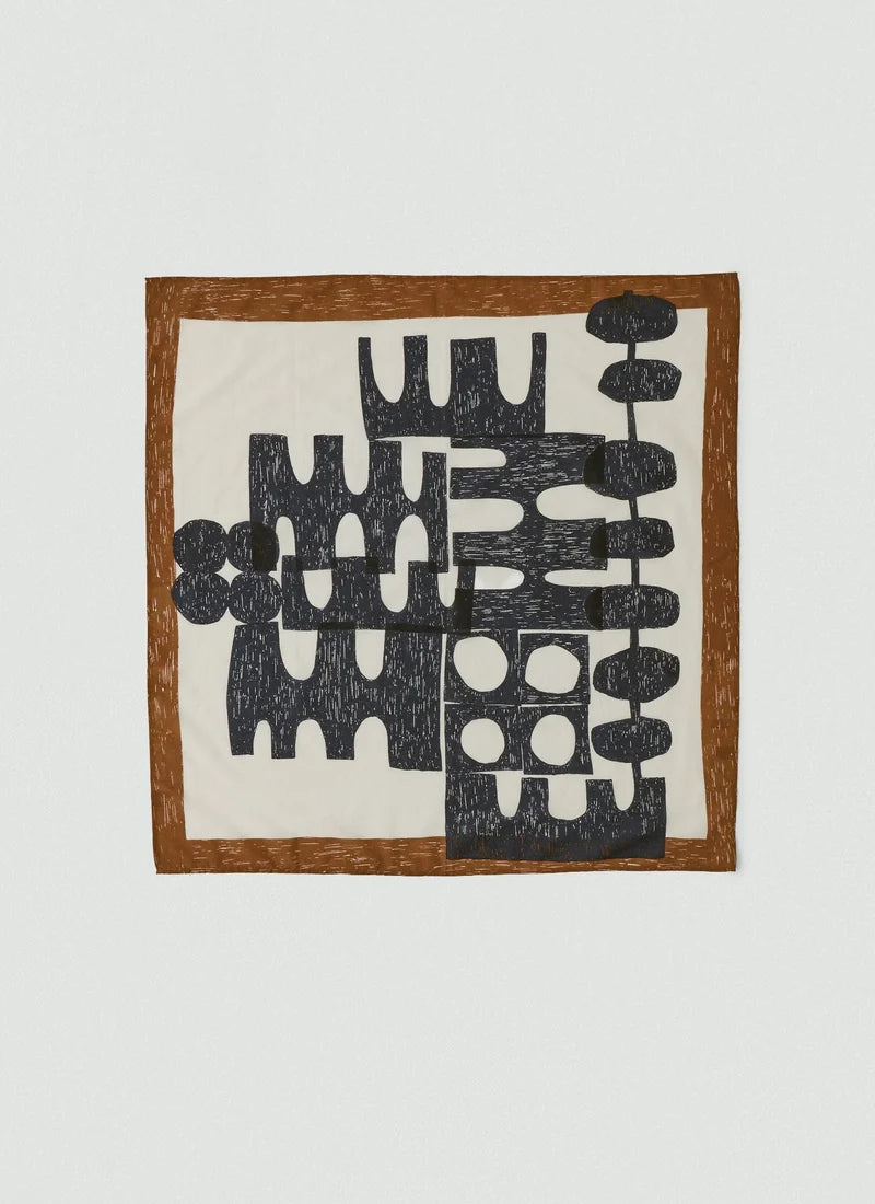 Toast Totem Print Cotton Bandana Slate