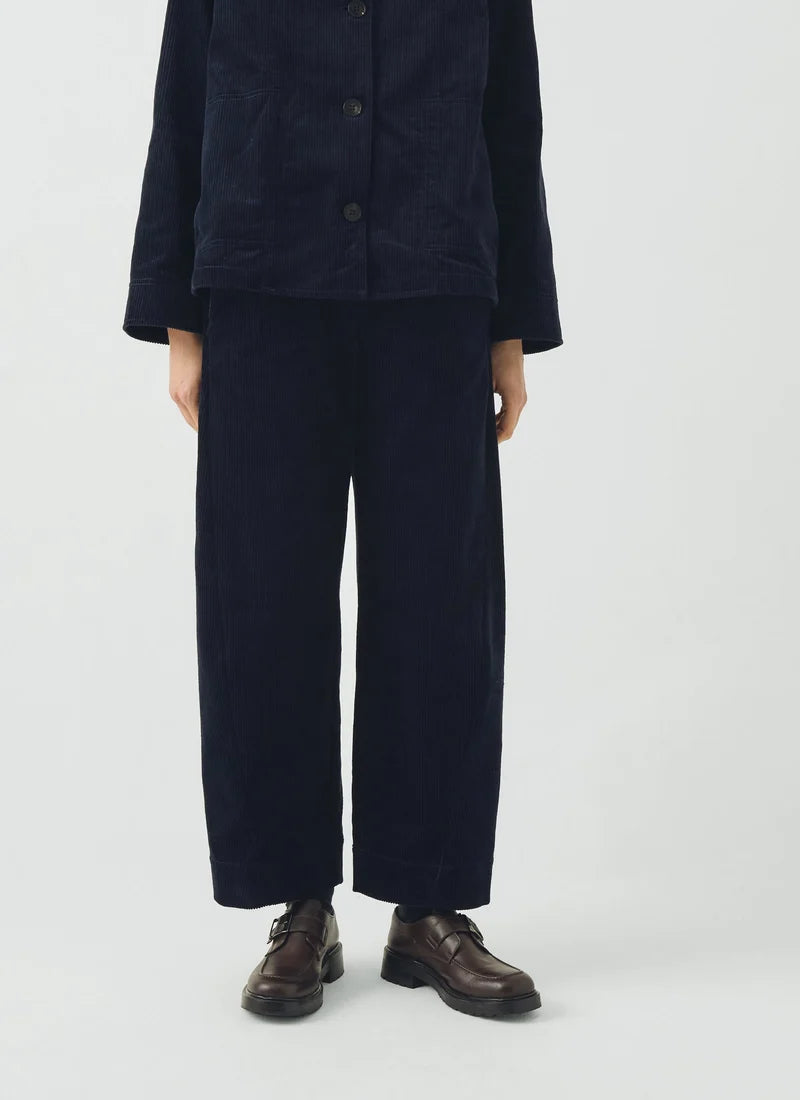 Toast Twisted Seam Cord Trousers Dark Navy