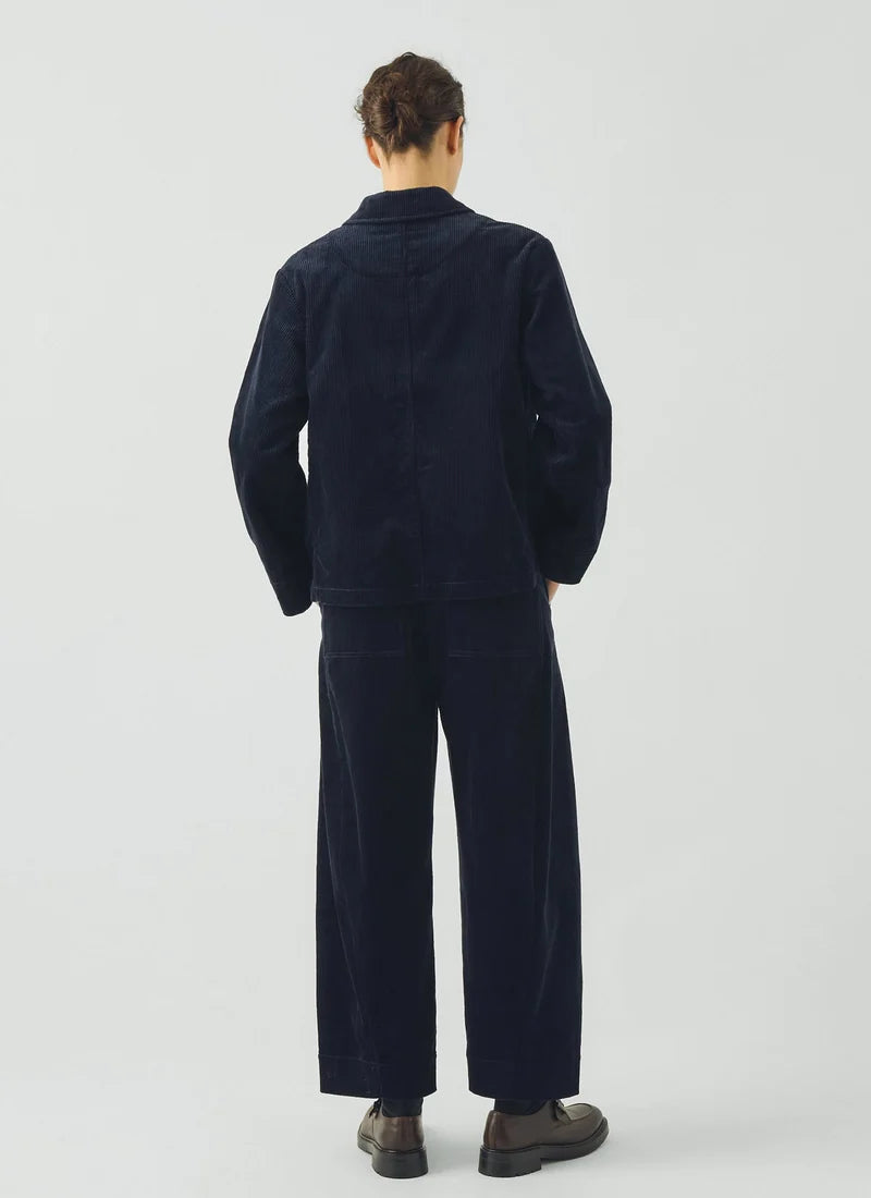 Toast Twisted Seam Cord Trousers Dark Navy