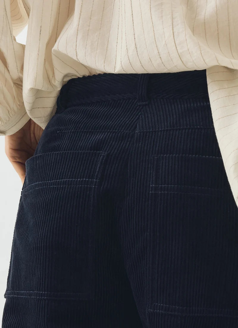 Toast Twisted Seam Cord Trousers Dark Navy
