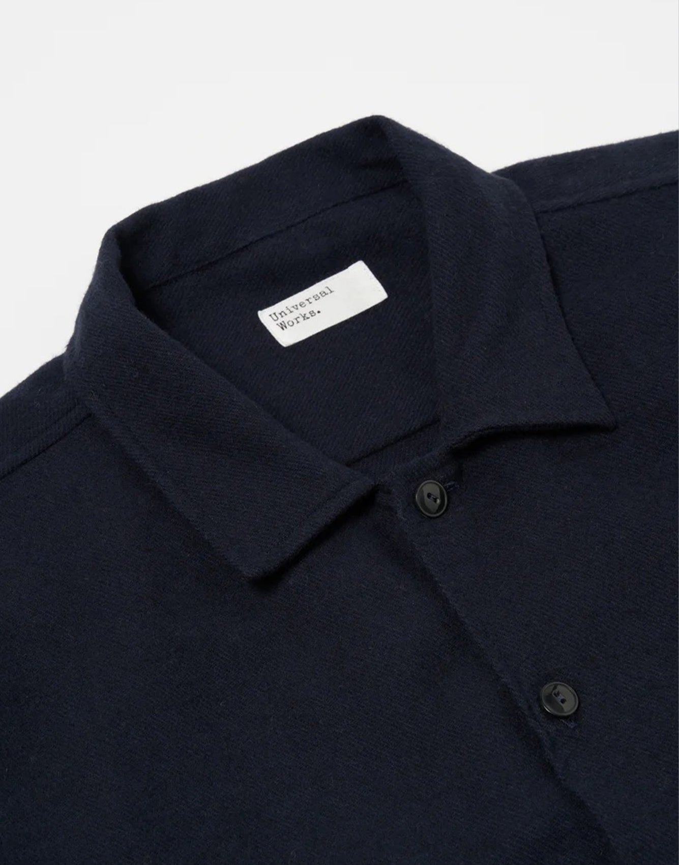 Universal Works L/S Utility Shirt in Navy Alaska Cotton