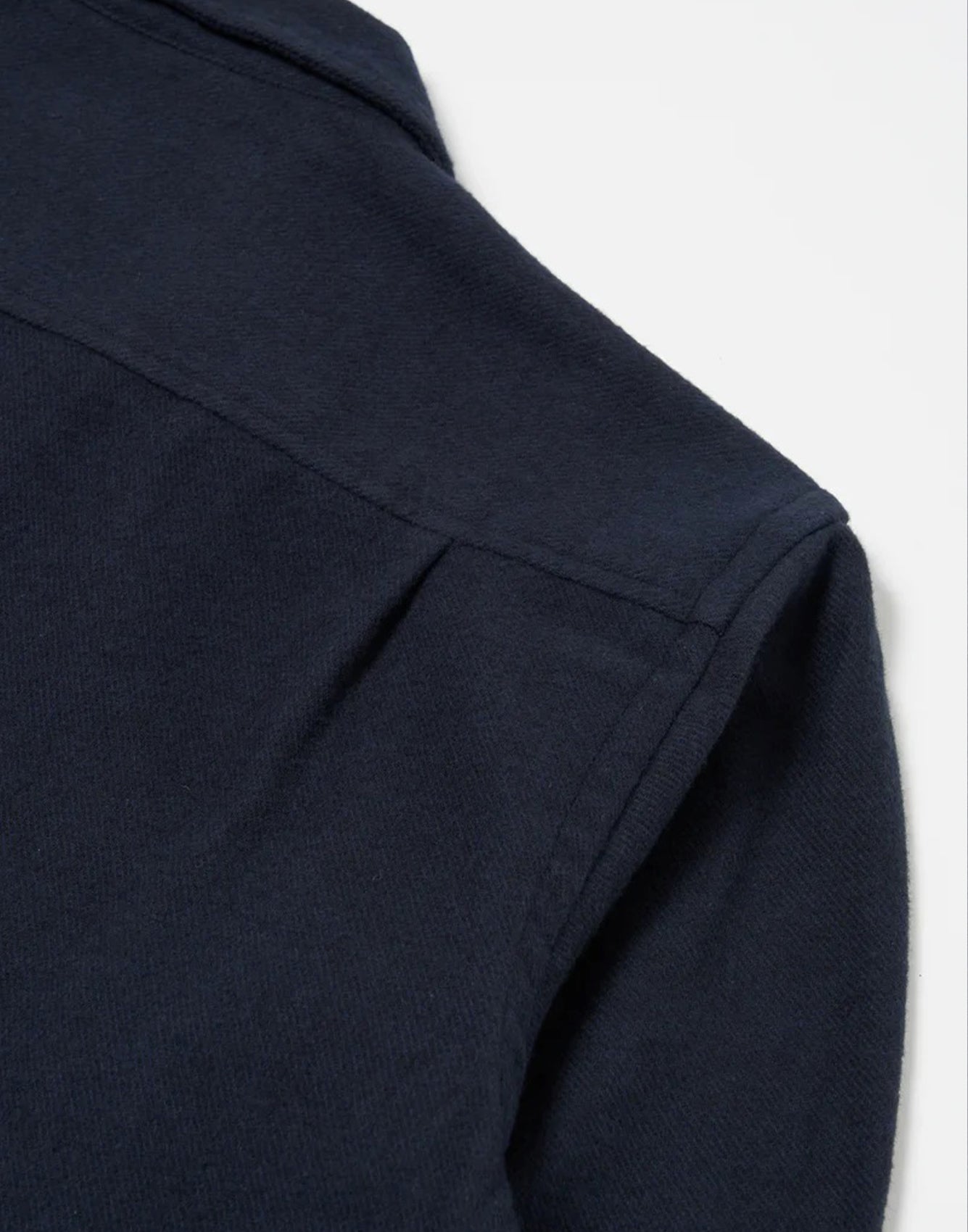 Universal Works L/S Utility Shirt in Navy Alaska Cotton