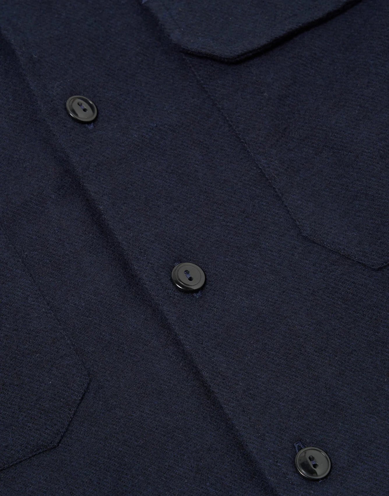 Universal Works L/S Utility Shirt in Navy Alaska Cotton