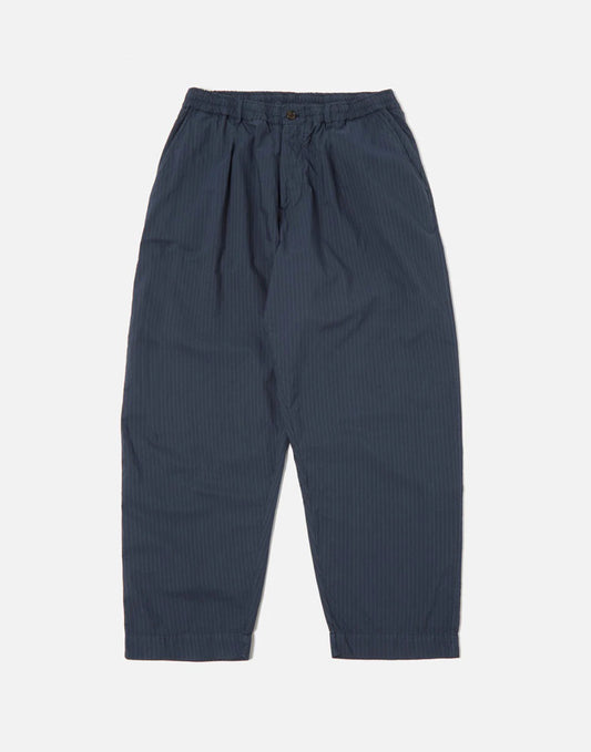 Universal Works Oxford Pant In Navy Nearly Pinstripe