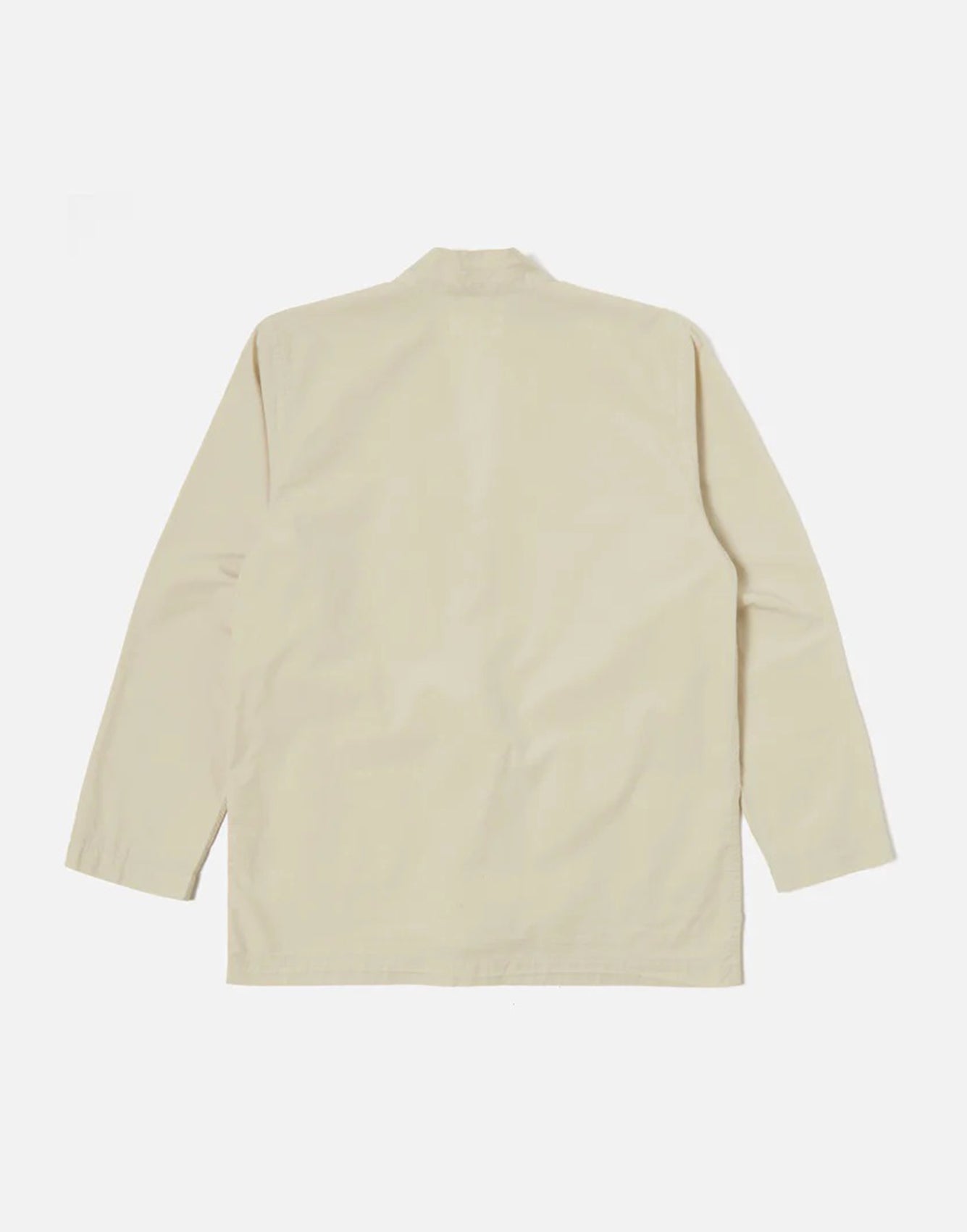 Universal Works Tie Front Jacket In Driftwood Organic Fine Poplin