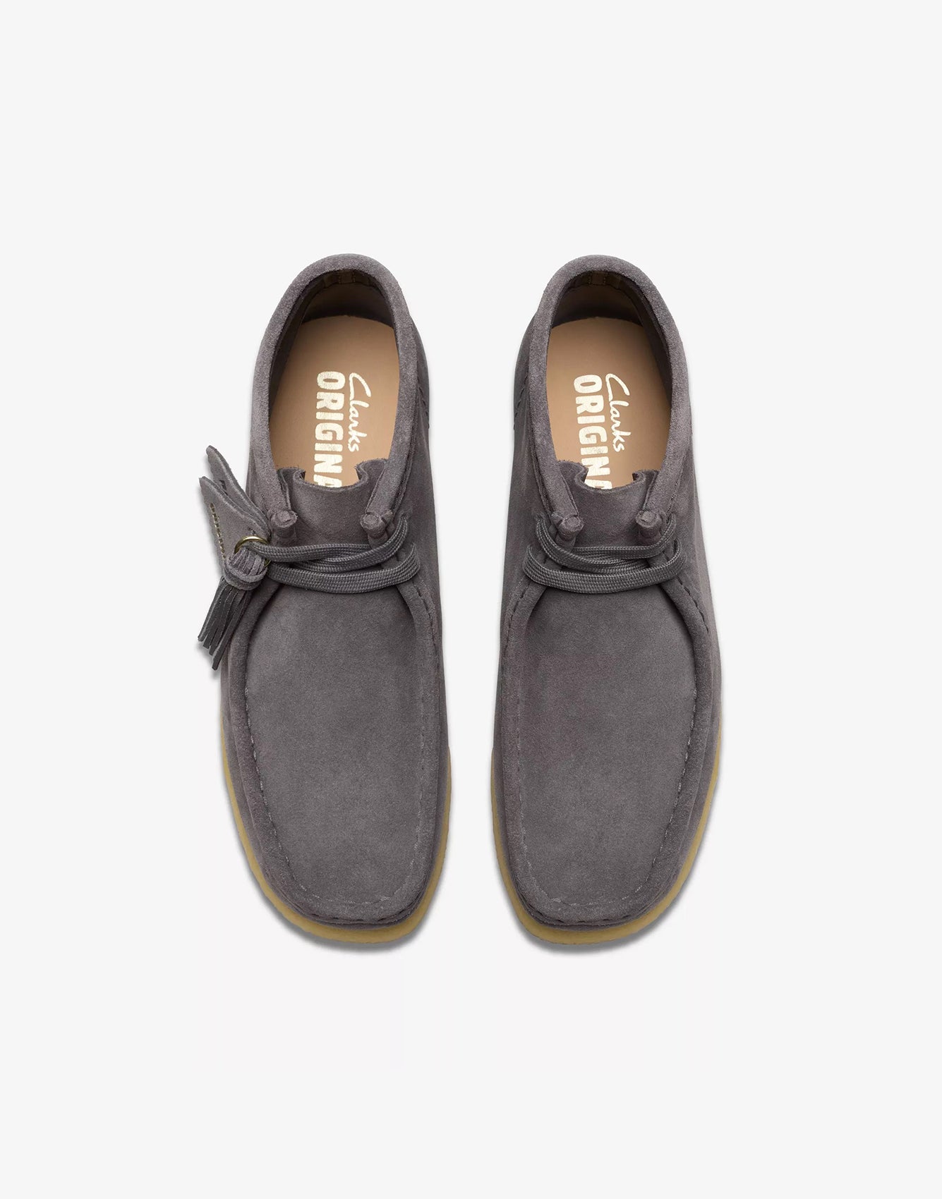 Clarks Wallabe Boot Grey/Blue Suede