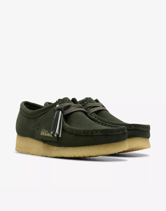 Clarks Wallabe Forest Green Suede