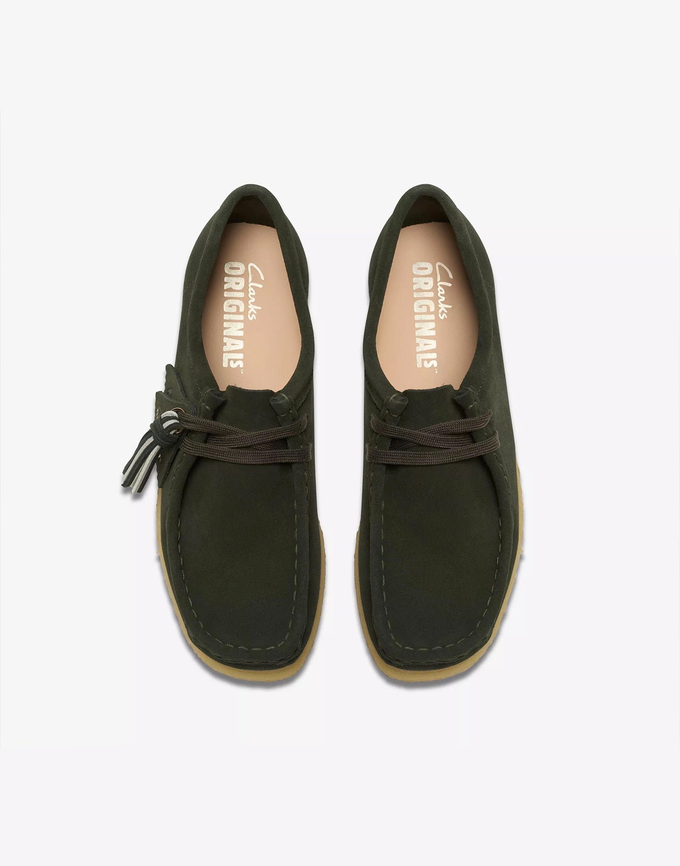 Clarks Wallabe Forest Green Suede