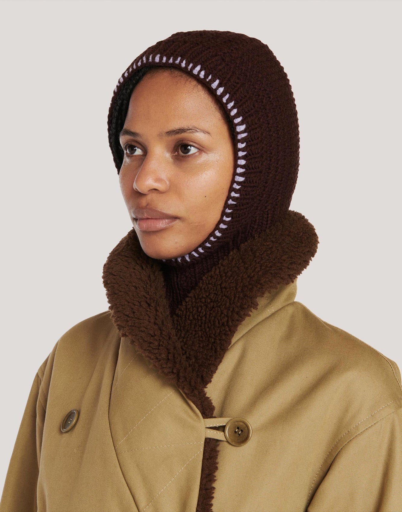 You Must Create Wool Balaclava Brown