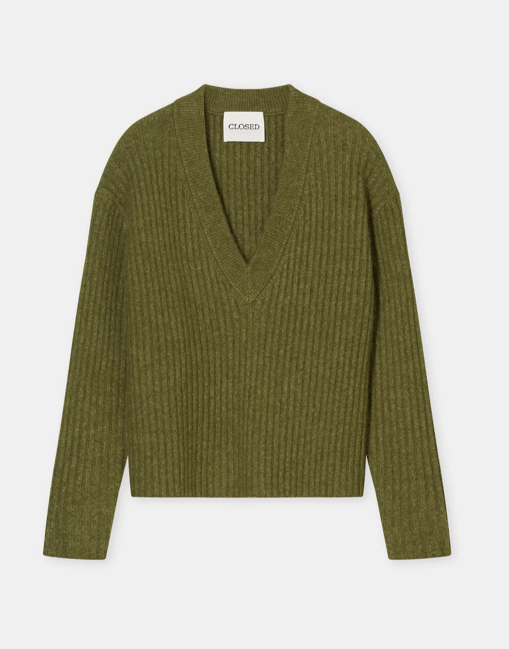Closed Wool and Alpaca Mix Jumper Pistacho Green