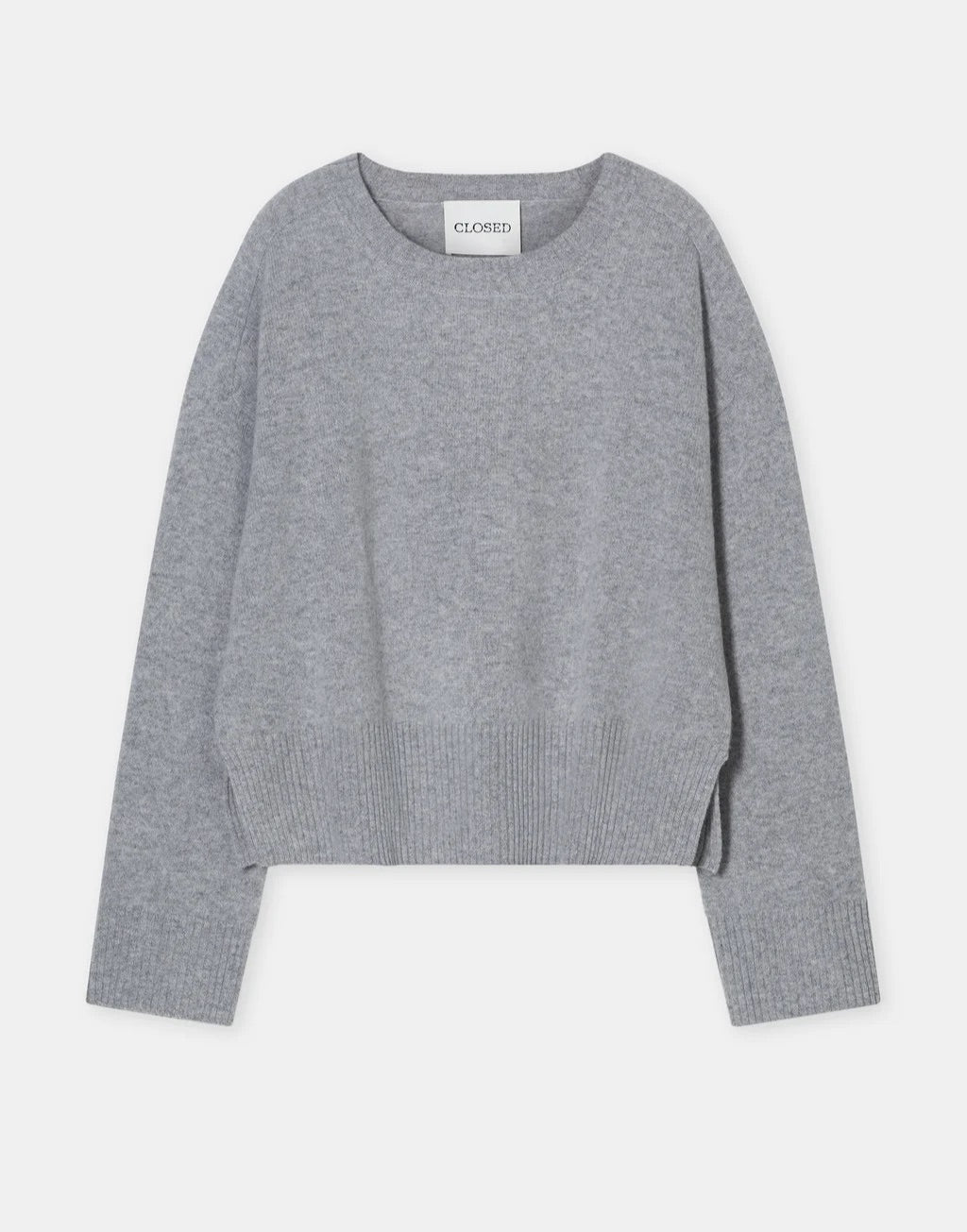 Closed Wool Jumper Light Grey Melange