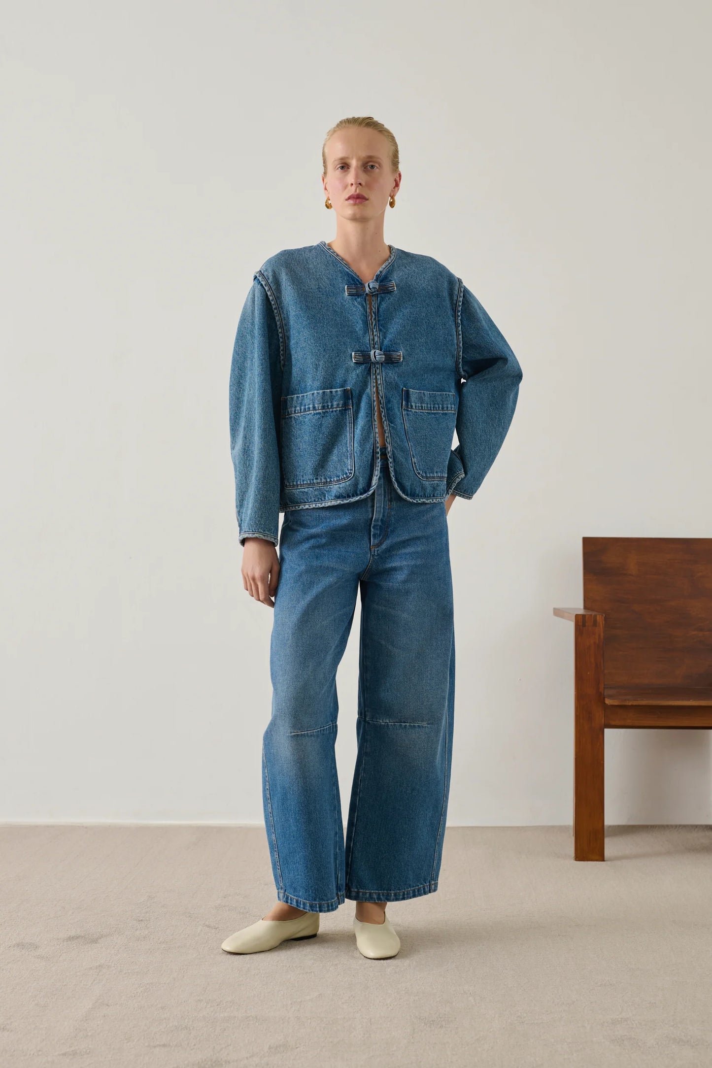 Soeur Agatha Denim Jacket Blue