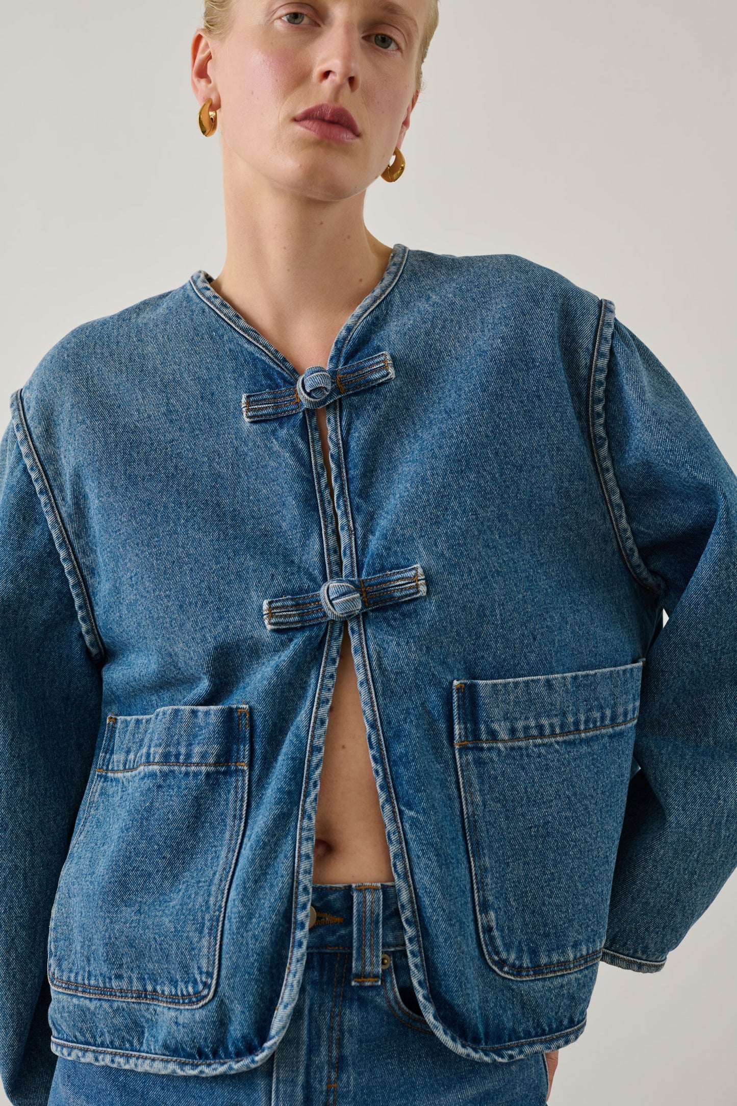 Soeur Agatha Denim Jacket Blue