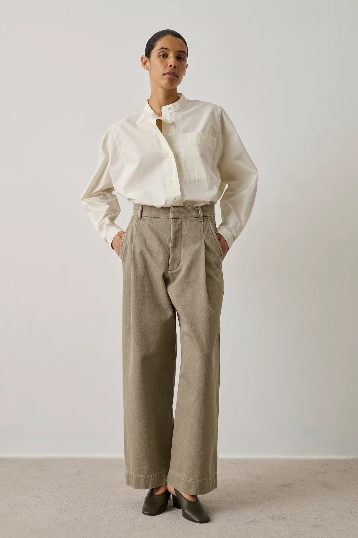 Soeur Devy Pleated Trousers Beige