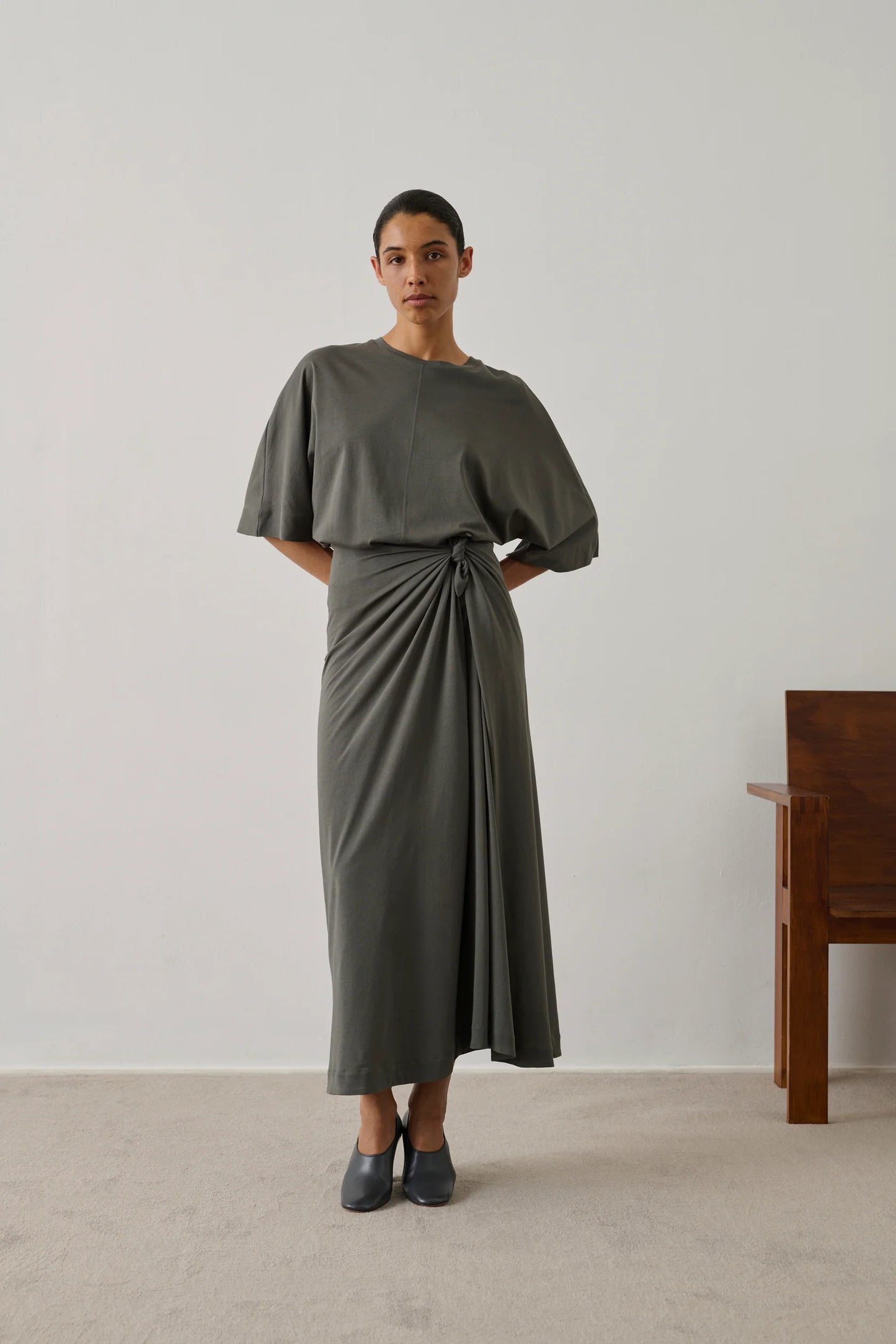 Soeur Helsinki Mid-length Sleeve T-shirt Ardoise